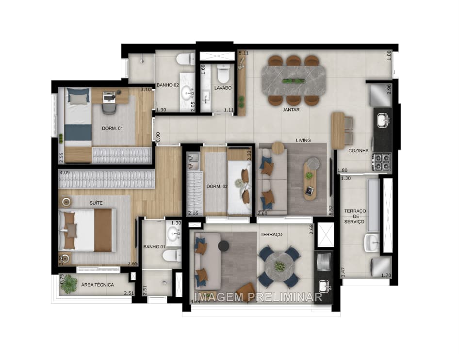 Planta 5 — Vitrine Tatuapé Condomínio Clube - Residencial