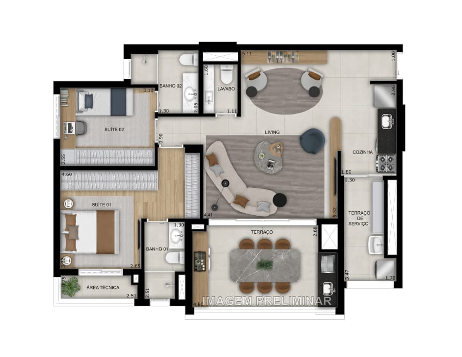 Planta 6 — Vitrine Tatuapé Condomínio Clube - Residencial