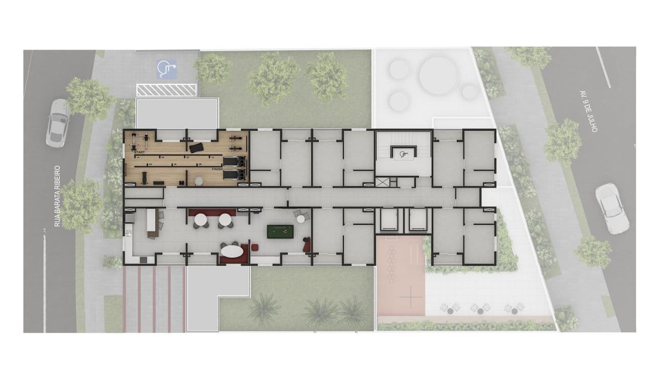 Planta 1 — Vinx Connect Paulista - Residencial