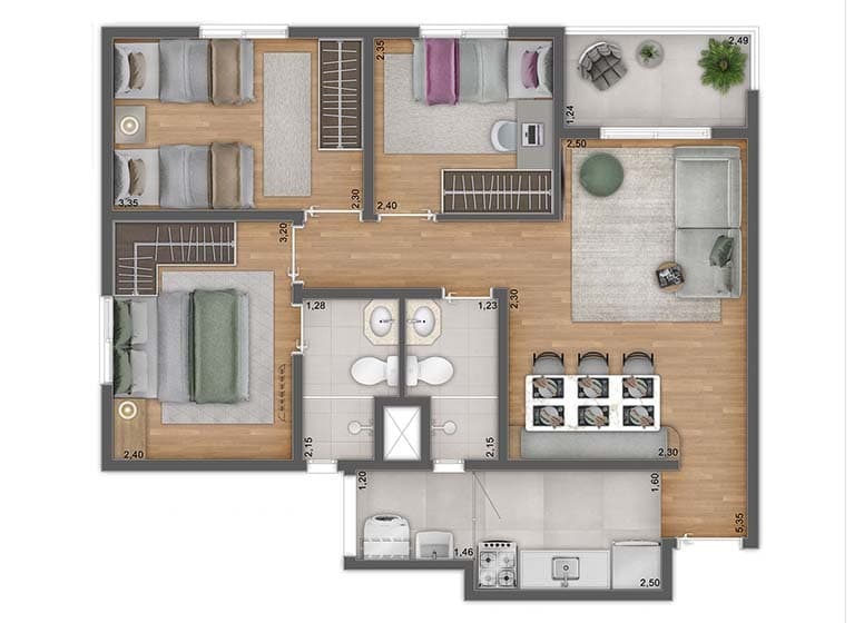 Planta 4 — Unni by Plano&Plano Felicitá
