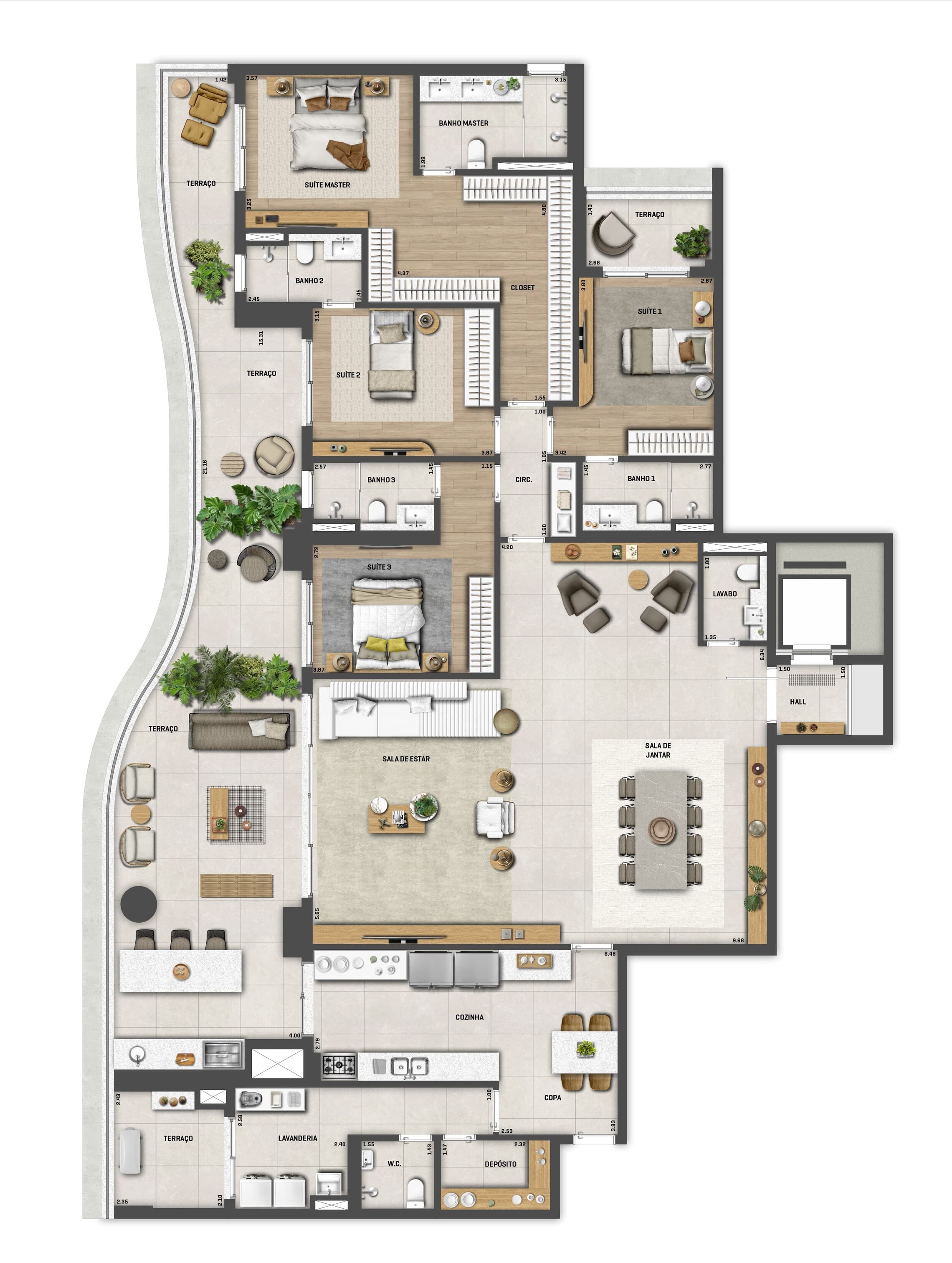 Planta 3 — Bosque Cerejeiras