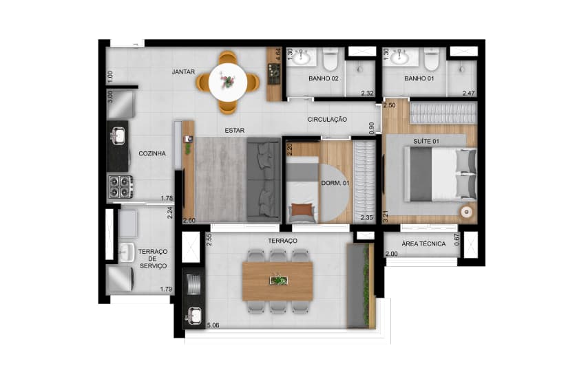 Planta 5 — Praça Diálogo Patriarca - Residencial