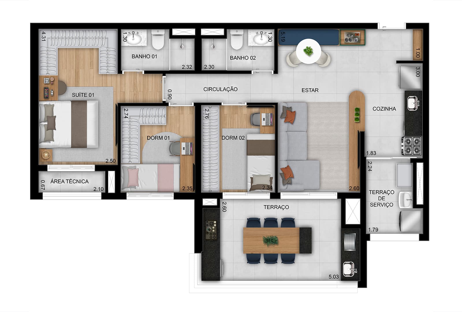 Planta 6 — Praça Diálogo Patriarca - Residencial