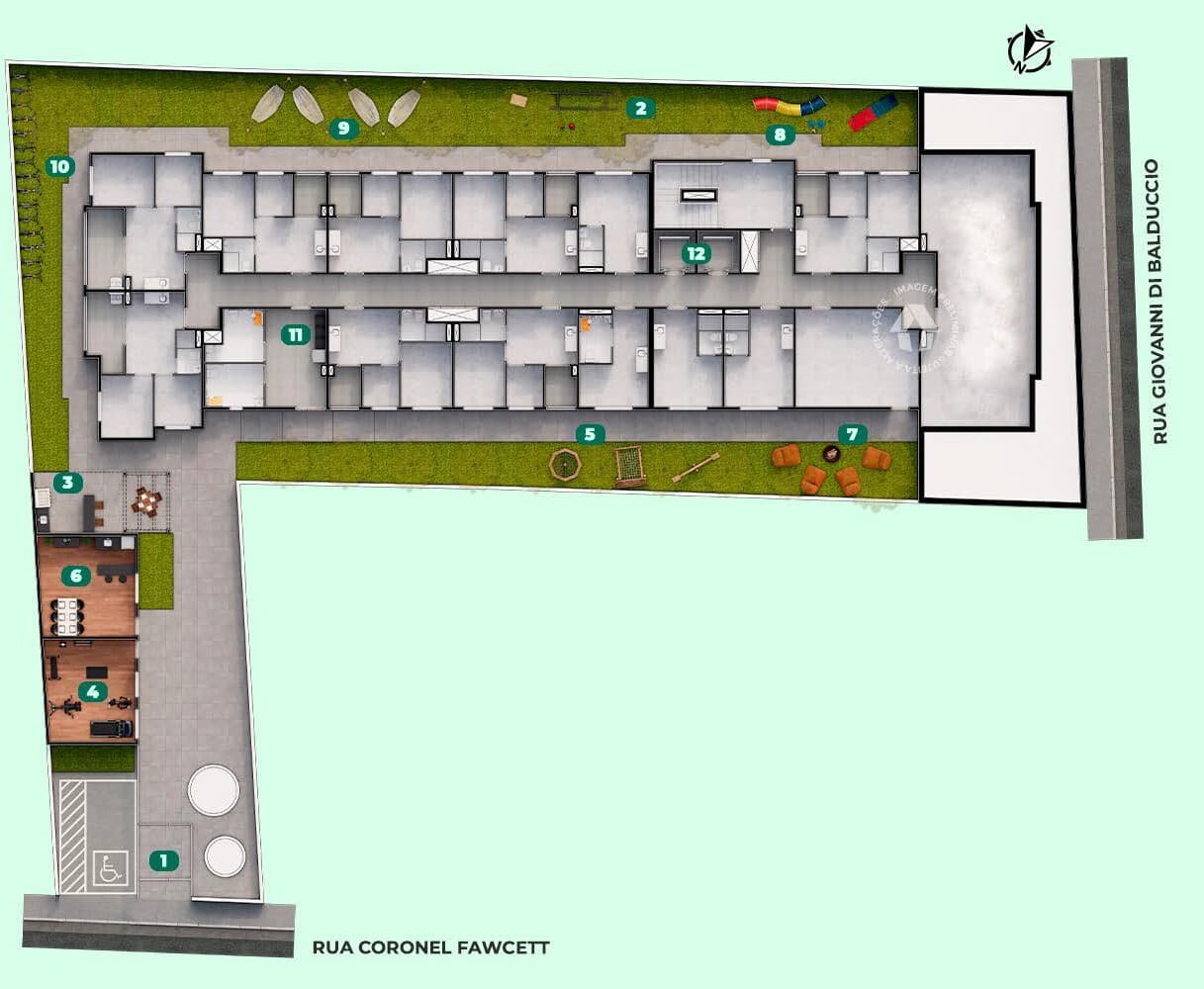 Planta 1 — Metrocasa Jardim Botânico - Residencial