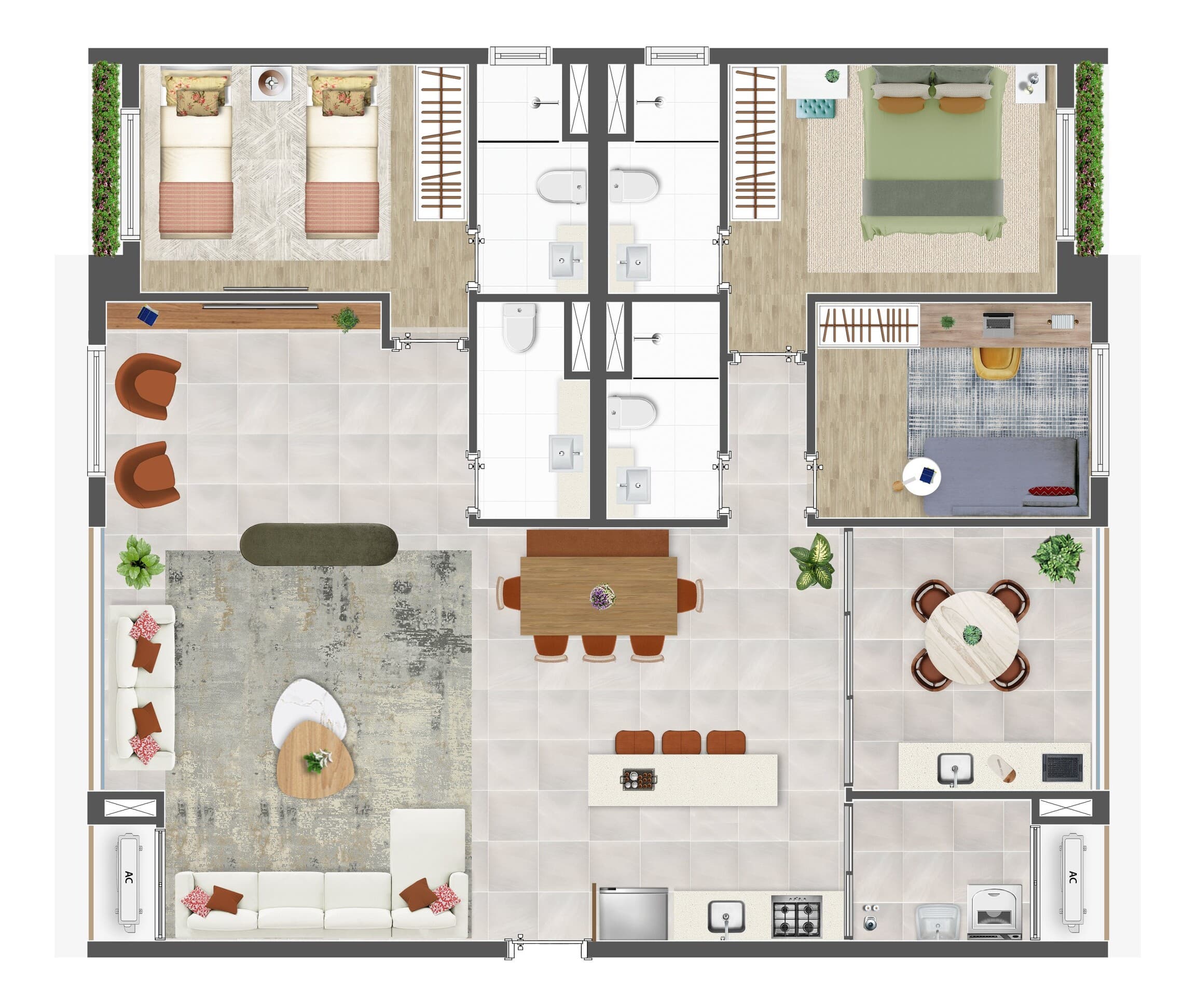 Planta 4 — Practical Life Jardim Prudência - Residencial