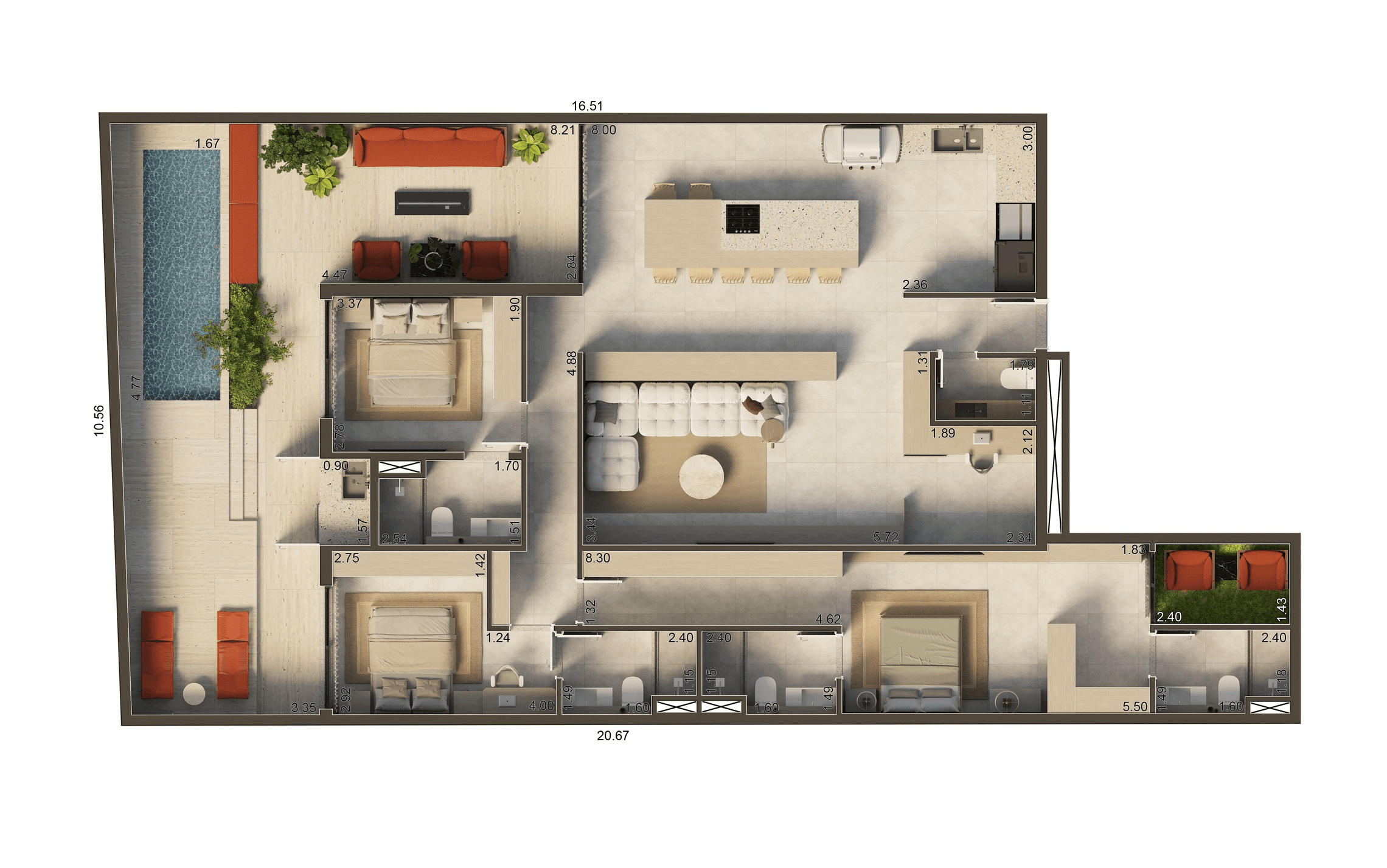 Planta 2 — Casa Vertical Apinajés