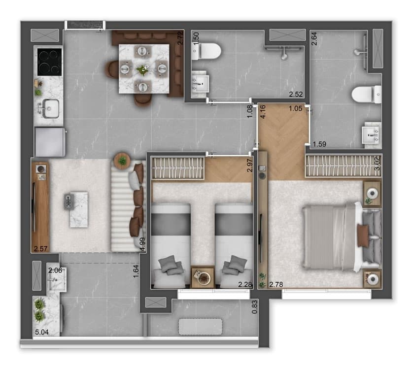 Planta 2 — Haus Mitre Edition NY Soho - NR