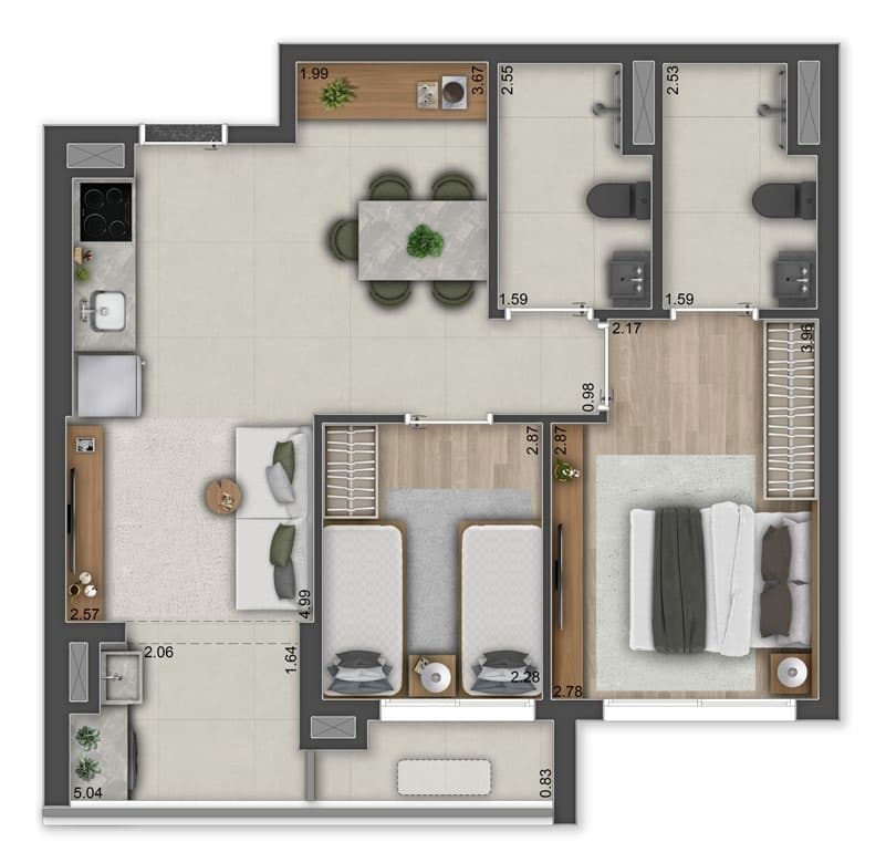 Planta 3 — Haus Mitre Edition NY Soho - NR