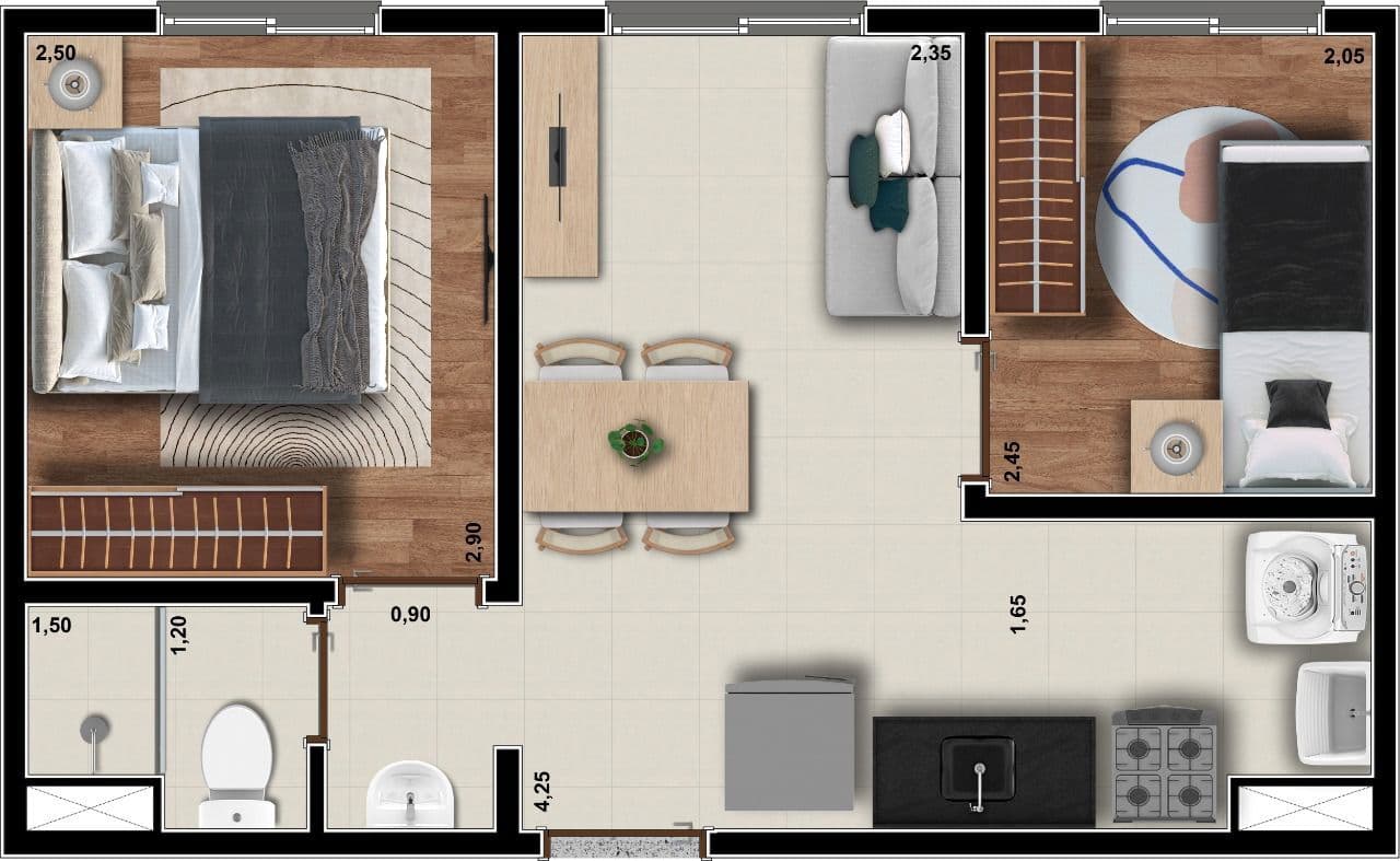 Planta 1 — Auge Morumbi - Residencial