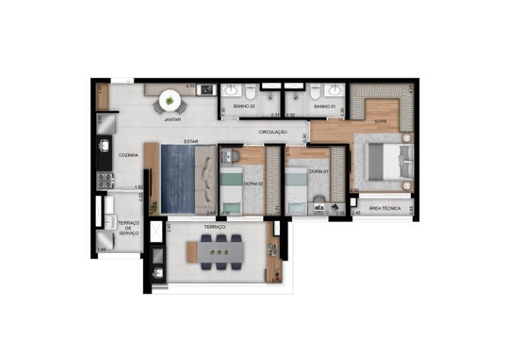 Planta 5 — Prisma Condomínio Clube Vila Ema - Residencial