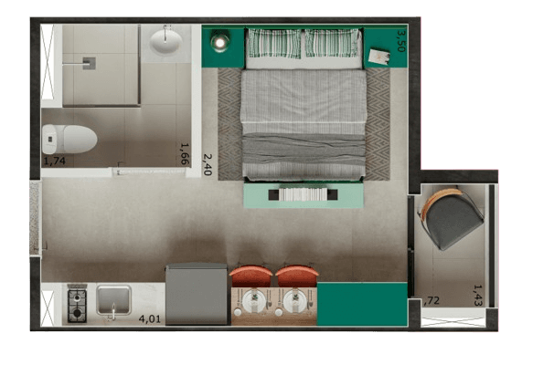Planta 1 — Nurban Carnaubeiras - Residencial