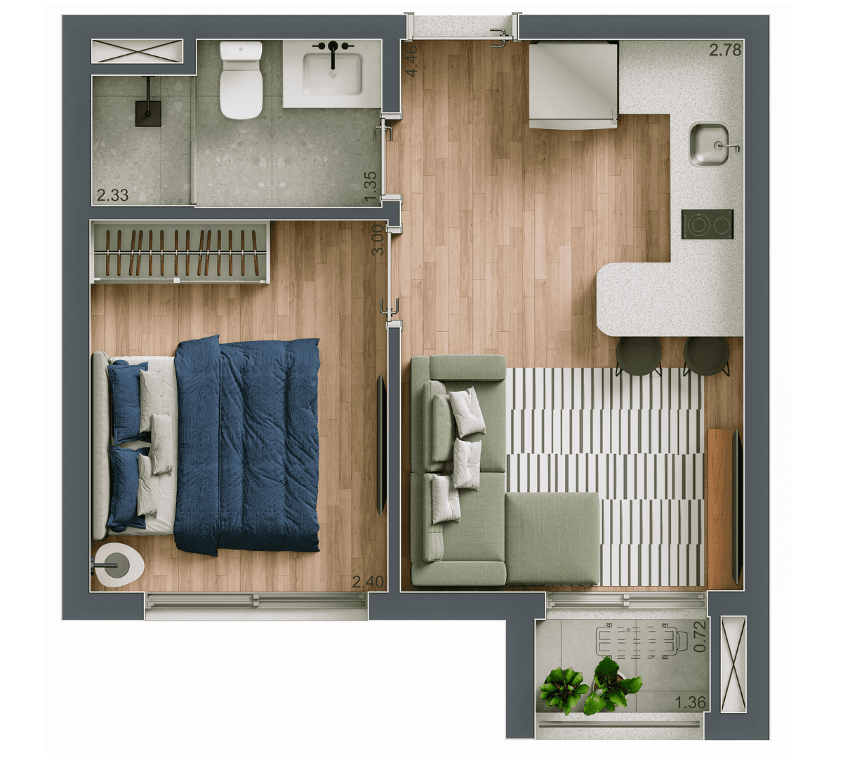 Planta 2 — Maison Diogo Premium Studios - Residencial