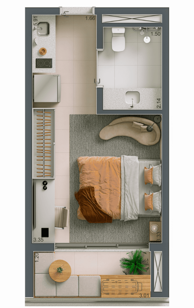 Planta 1 — Maison Diogo Premium Studios - NR
