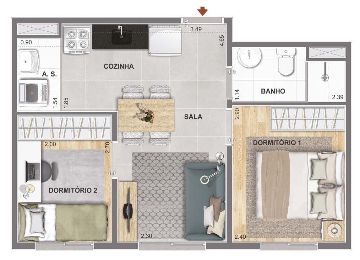 Planta 2 — Cidade Mooca Navona