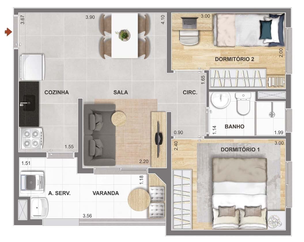 Planta 4 — Cidade Mooca Navona