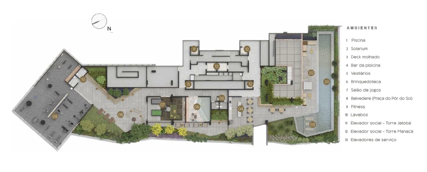 Planta 1 — Bosque Vila Nova