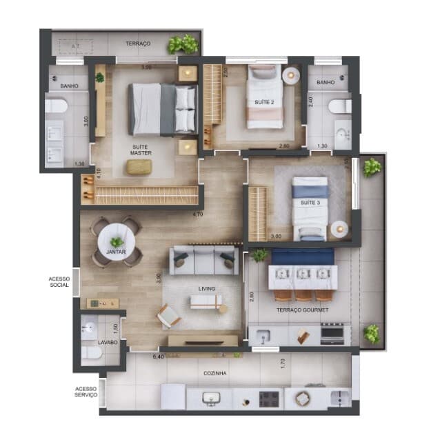 Planta 1 — Excellence Perdizes