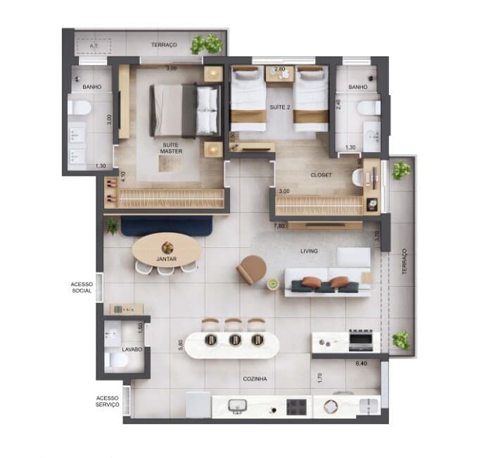 Planta 2 — Excellence Perdizes
