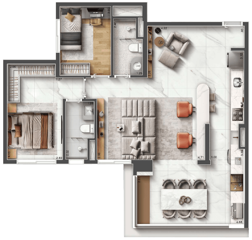 Planta 4 — Arch Nazaré Residence