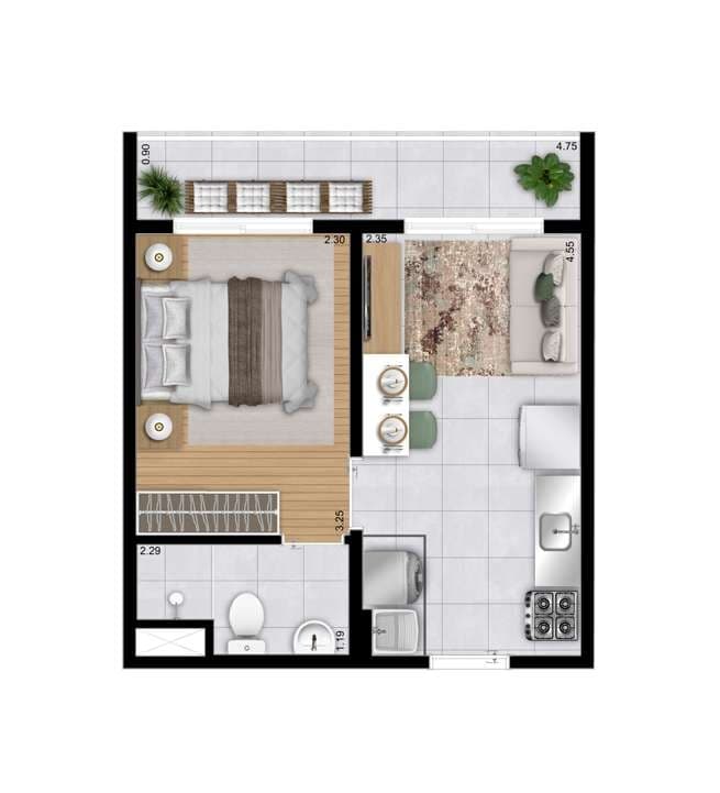Planta 1 — Plano&Reserva da Mooca - Residencial