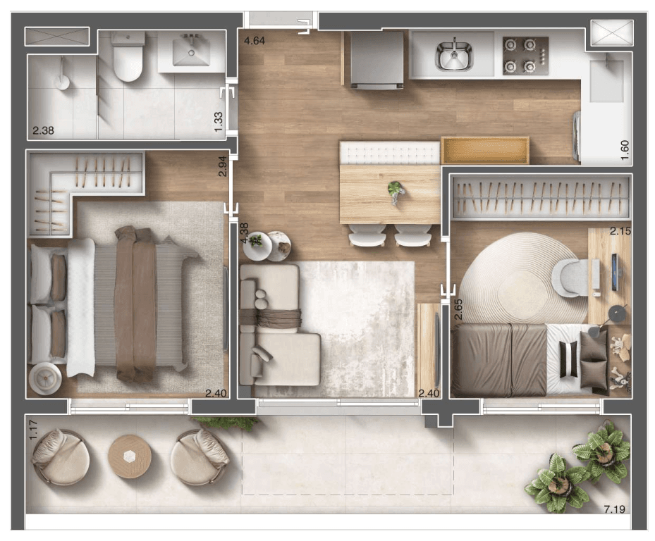Planta 4 — Arch Nazaré Urban - Residencial