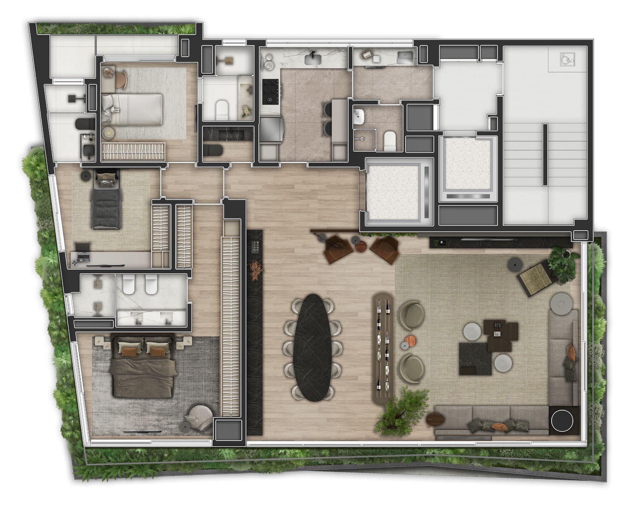 Planta 4 — Orla Paulistana - Residencial