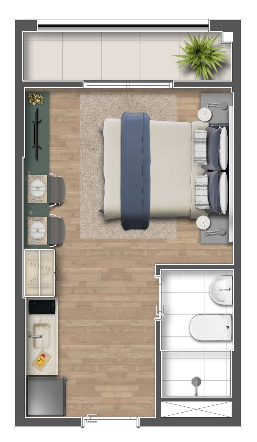 Planta 2 — Mundo Apto Brooklin