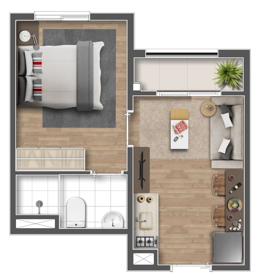 Planta 3 — Mundo Apto Brooklin