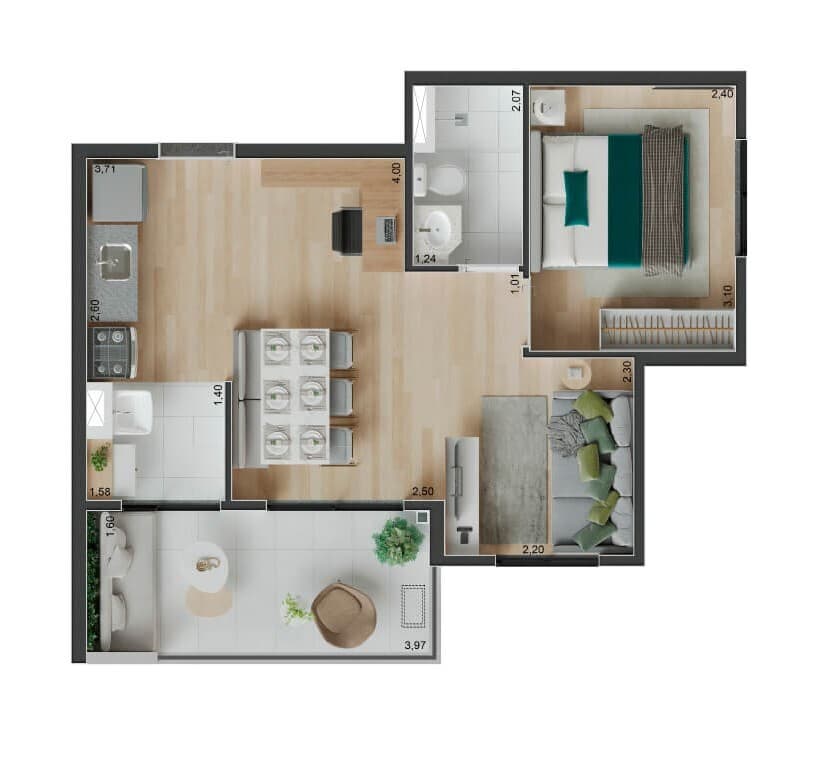 Planta 4 — Peak Vila Olímpia - Residencial