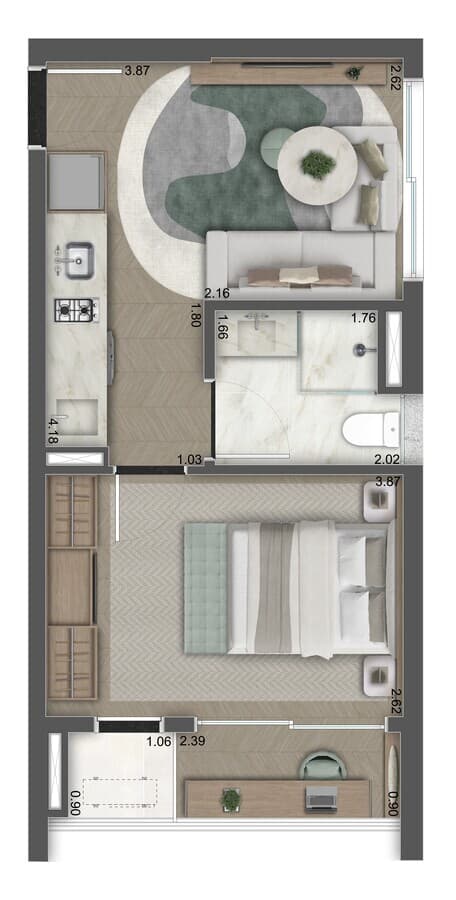 Planta 2 — Hi Vila Clementino - NR