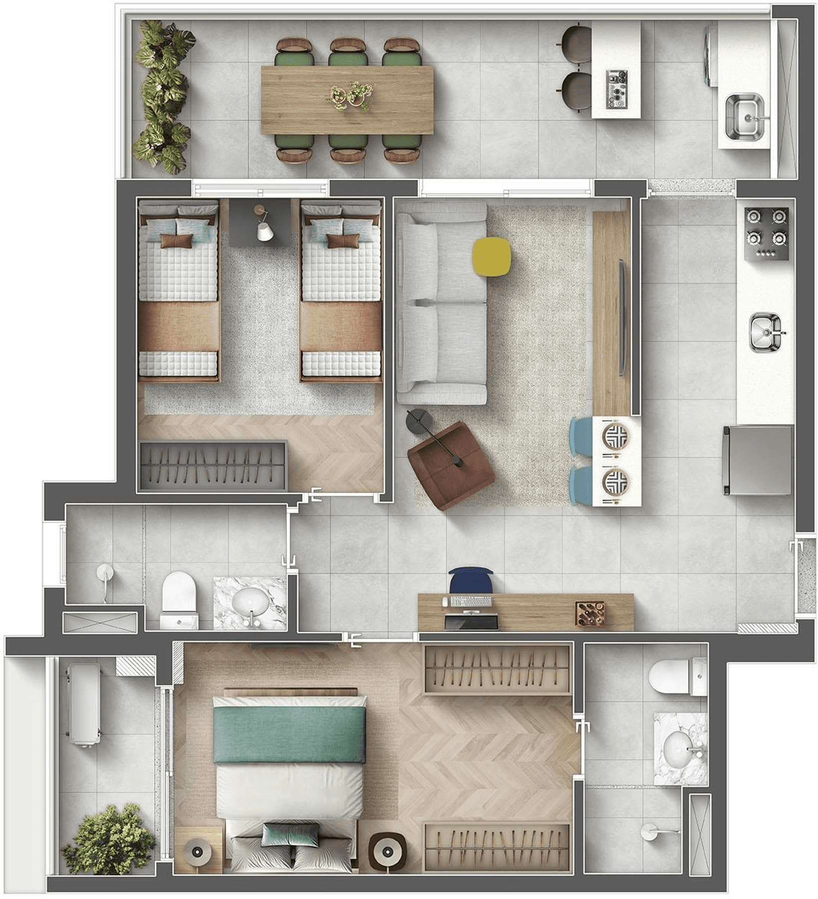 Planta 3 — Urbanpark Aclimação - Residencial
