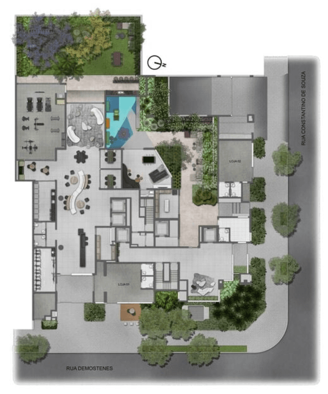 Planta 2 — Latitude Campo Belo - Studios