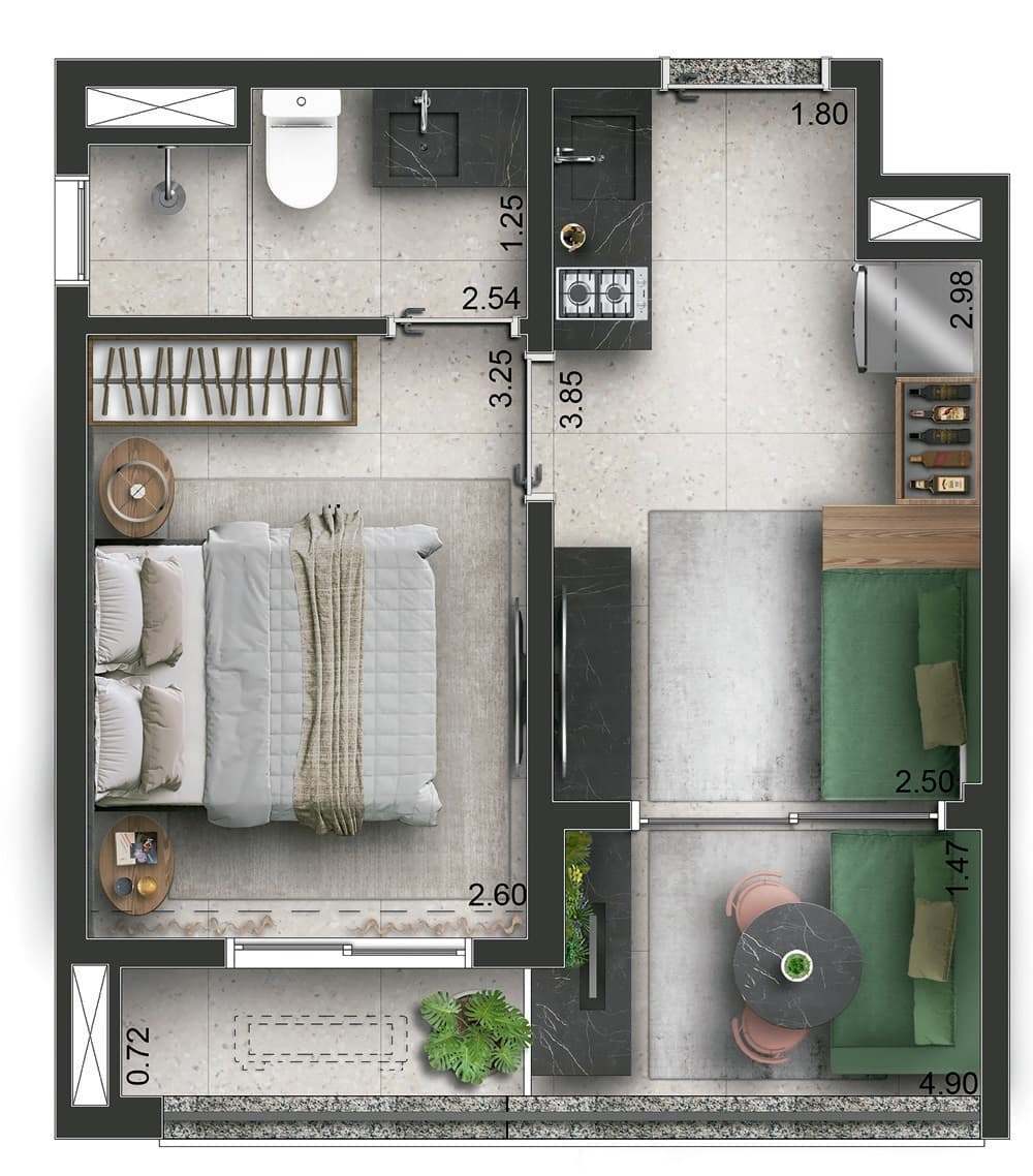 Planta 2 — Today Campo Belo - Residencial