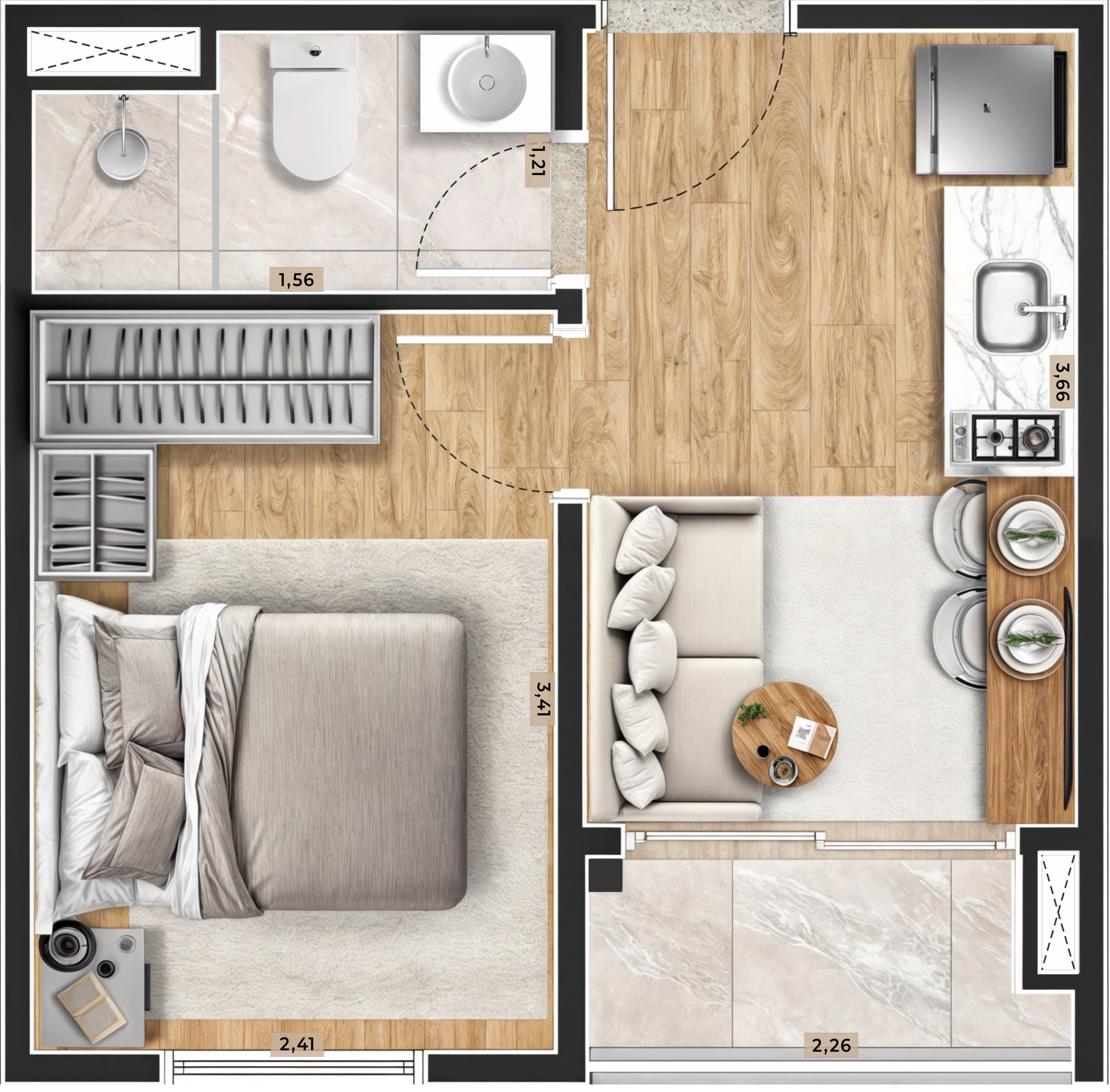Planta 4 — Residencial Nakasone - Itaquera