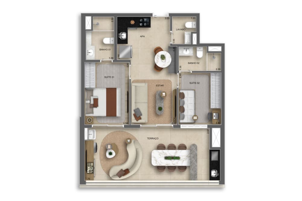 Planta 4 — The Grand Padre Adelino - Residencial