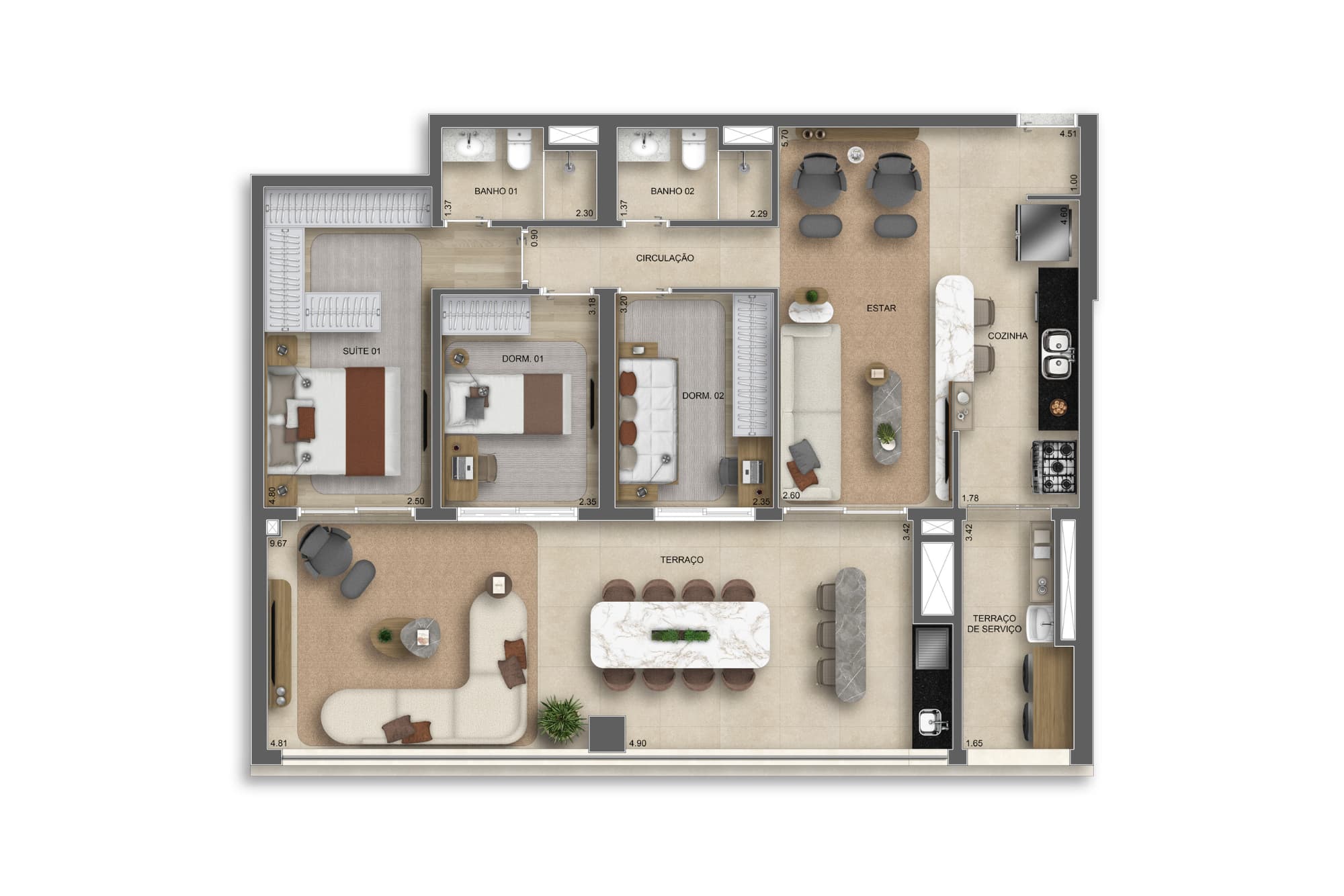Planta 6 — The Grand Padre Adelino - Residencial