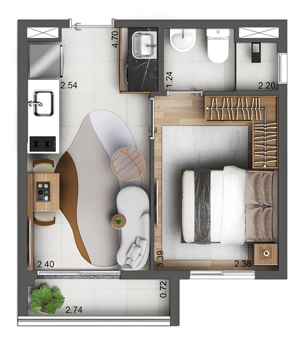Planta 2 — Oli Ipiranga - Residencial