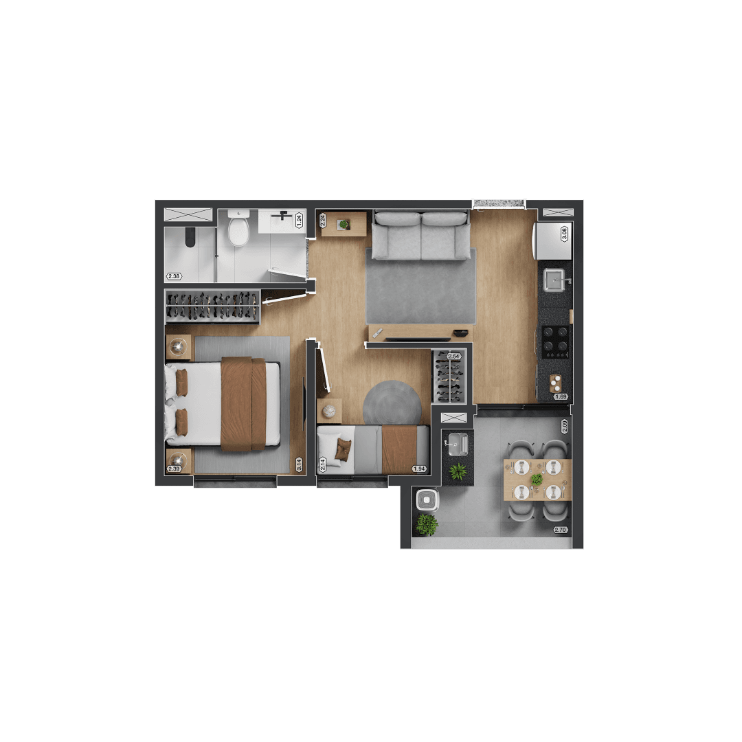 Planta 1 — myID Adolfo Pinheiro - NR
