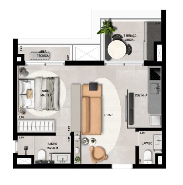 Planta 2 — Mozae Higienópolis
