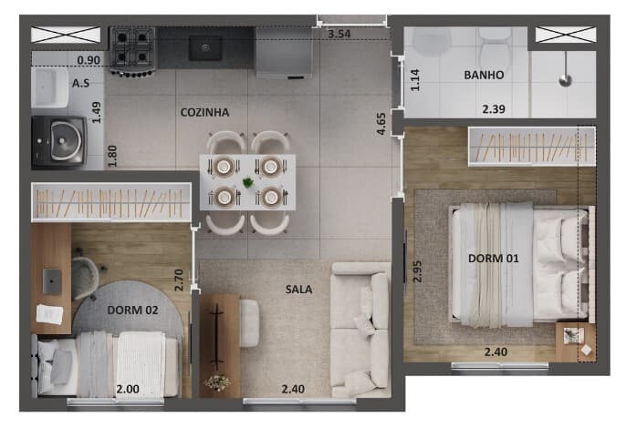 Planta 2 — Cidade Lapa Água Branca