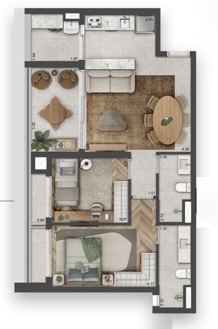 Planta 3 — Galeria Lorena - Residencial