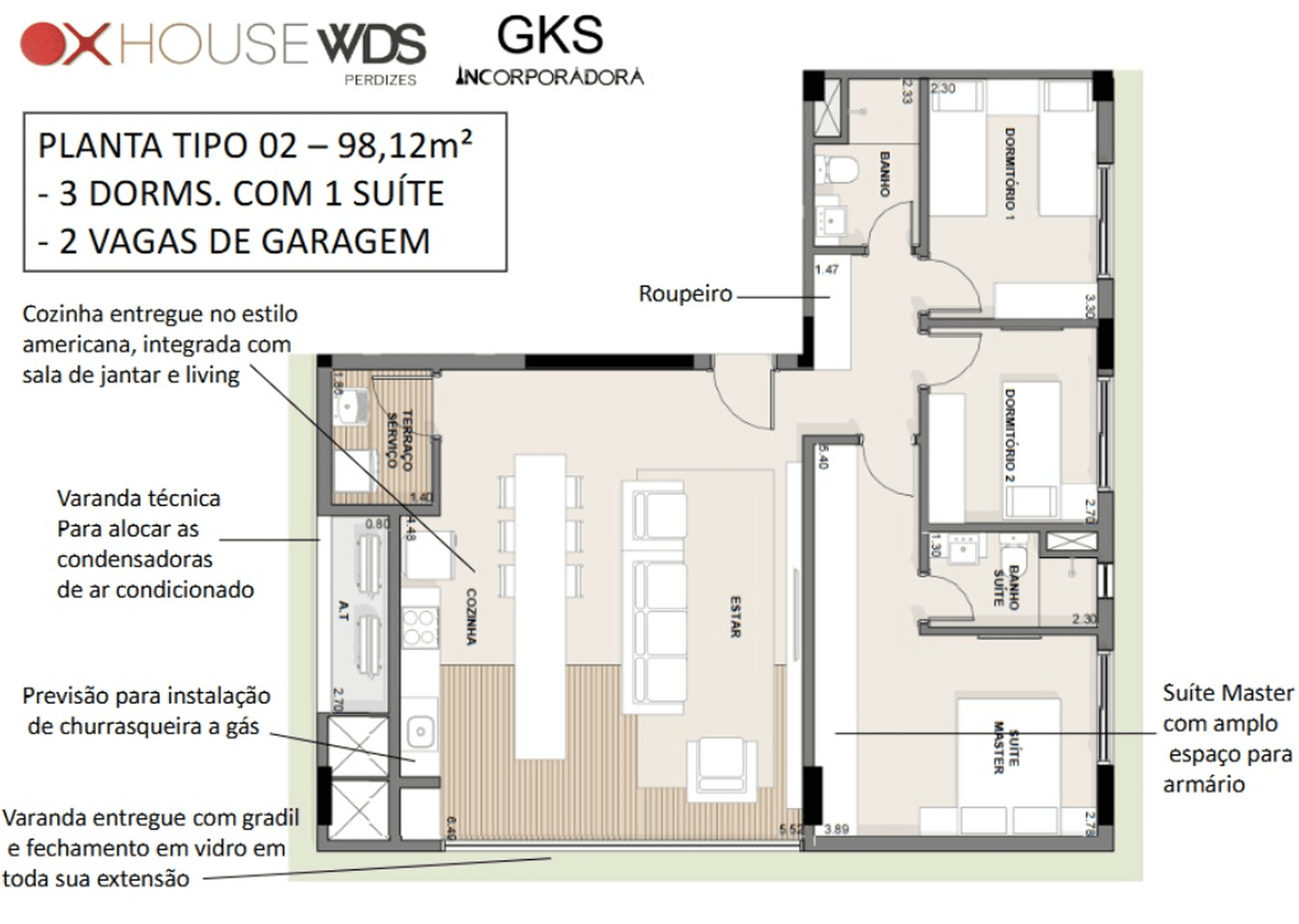 Planta 1 — Ox House Perdizes - Residencial