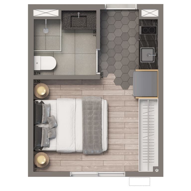 Planta 2 — Living Full Estaiada - Residencial