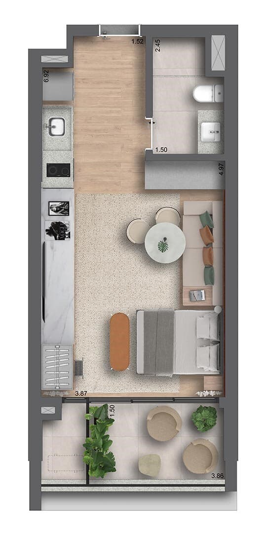 Planta 1 — BRK by Helbor - Residencial