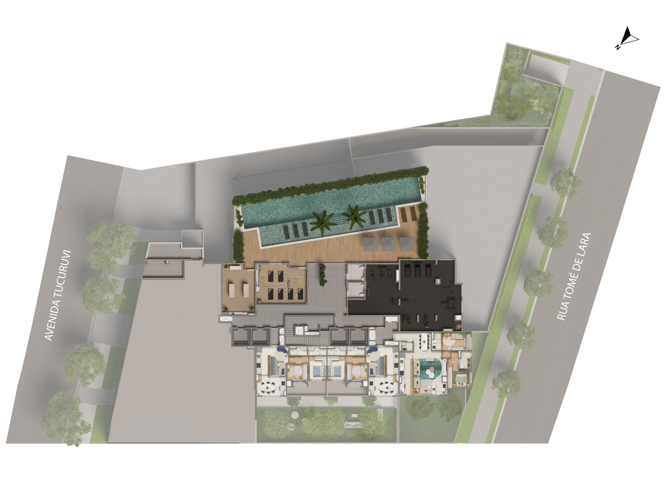 Planta 1 — Living Grand Exclusive Tucuruvi