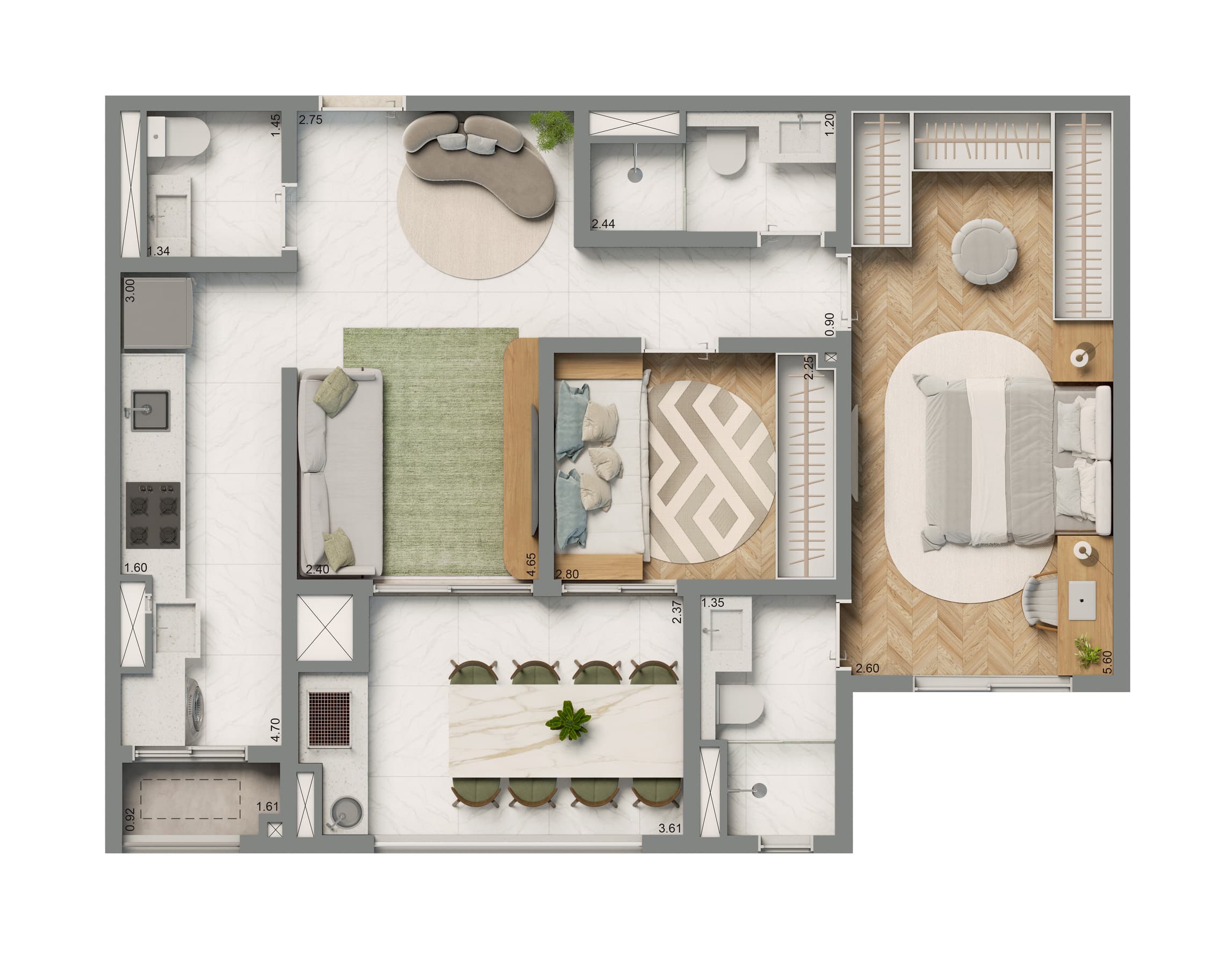 Planta 5 — Living Grand Exclusive Tucuruvi