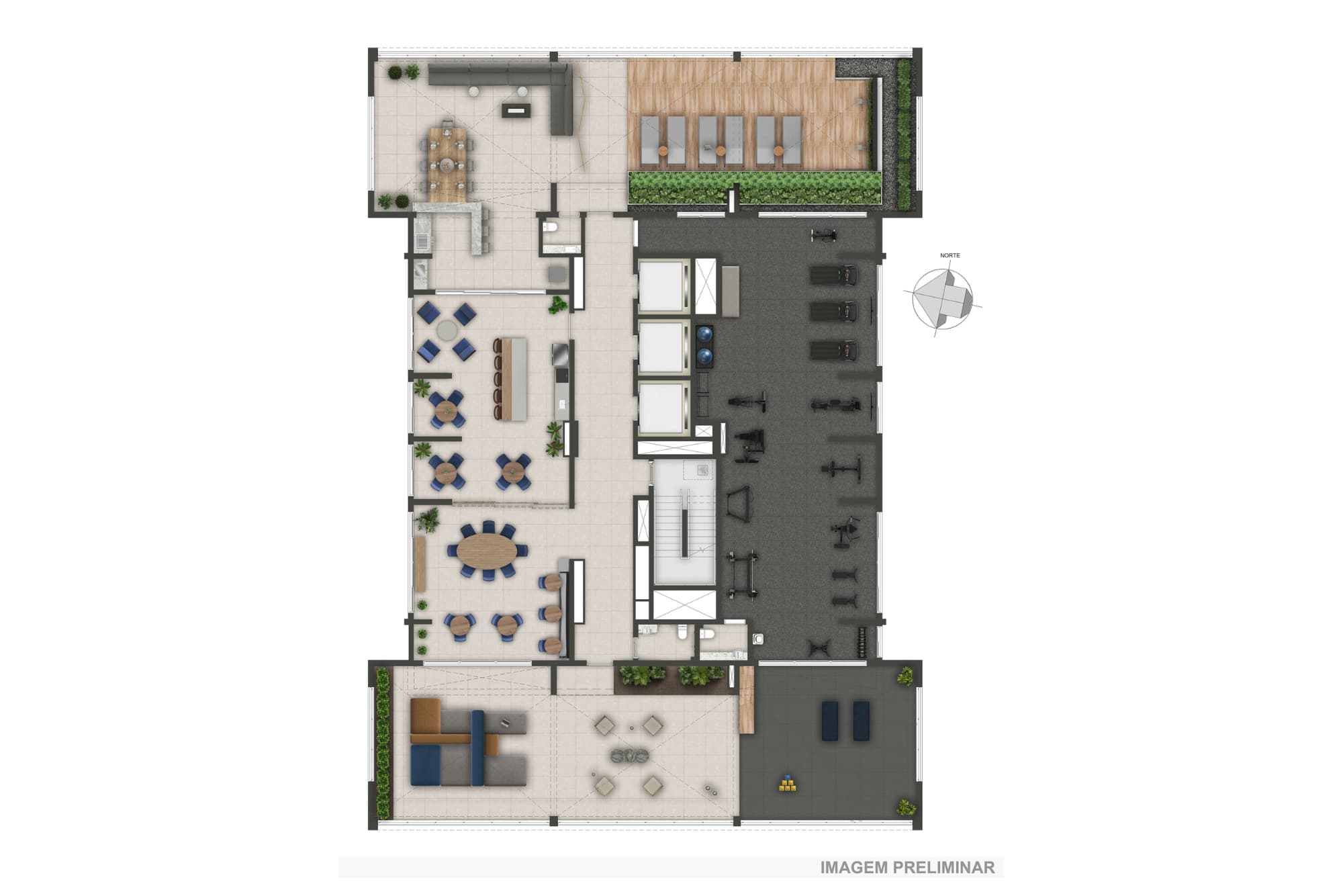 Planta 1 — Auge Resort Tatuapé Residences