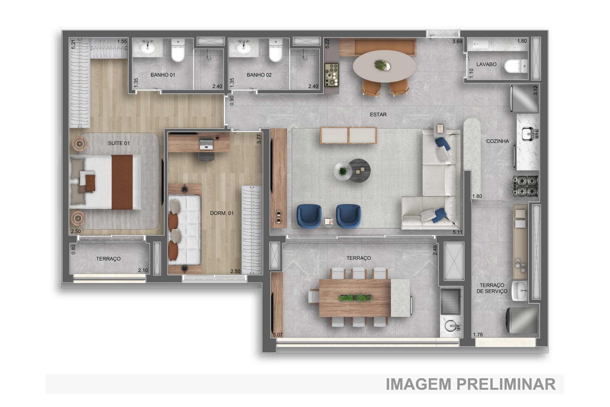 Planta 6 — Auge Resort Tatuapé Residences