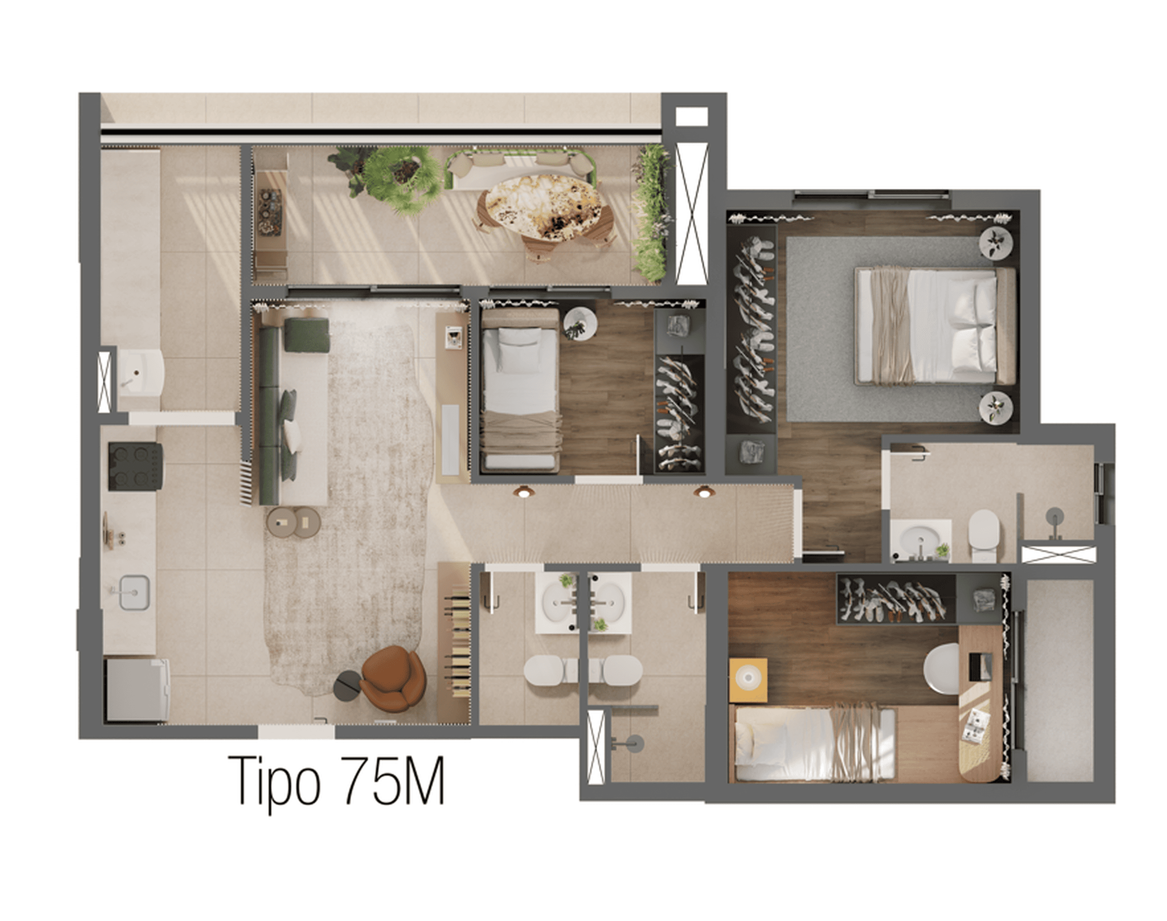 Planta 1 — Cora Pinheiros - Residencial