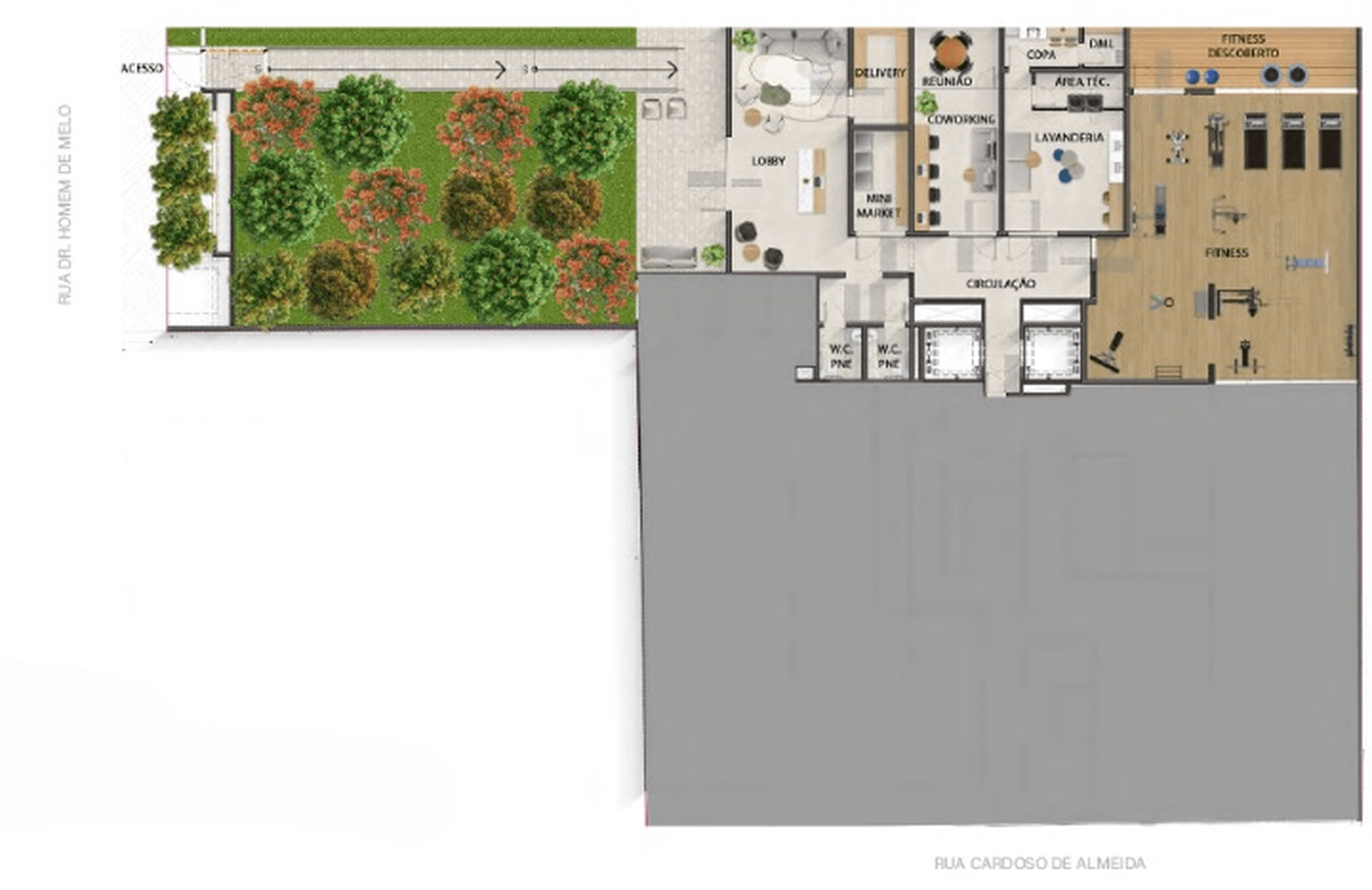 Planta 1 — Aurum Perdizes Studios